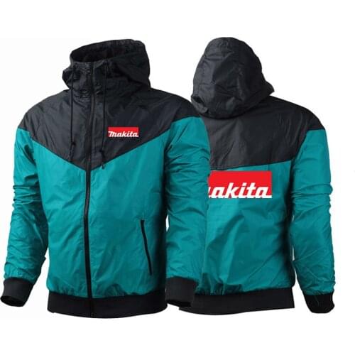 2021 Makita Summer Male Mens Sports Punk Designer Fleece Sweatshirt Custom Hoodies Zipper Patchwork Harajuku Jackets