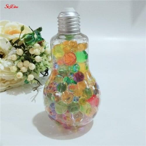 Crystal Soil + Bulb Bottle Hydrogel Kids Toy Water Beads Flower Growing Up Water Balls Wedding Home Potted Decoration 7zSH760