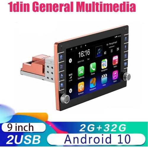 1Din Car Radio 9" GPS AM FM carplay Android 10 Car Multimedia Player for Volkswagen Nissan Kia Toyota Skoda Car Stereo