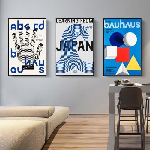 Bauhaus Modern Style Simple Art Poster Abstract Geometric Canvas Painting For Living Room Wall Decorative Pictures Home Decor