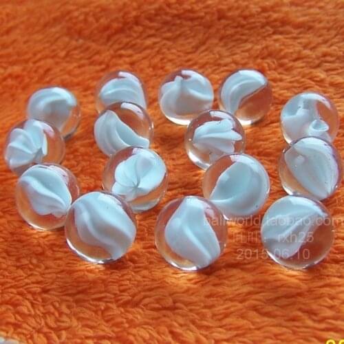Free shipping 120pcs/lot White core decorative glass marbles counter play bead flower bottle photography props 16 mm glass balls