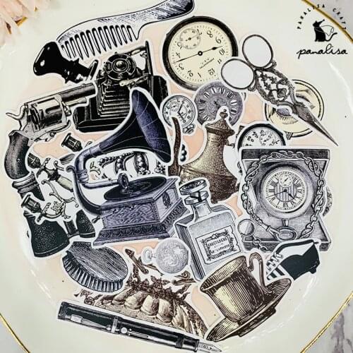 Panalisacraft 24pcs Junk journal Gorgeous vintage stickers paper for Scrapbooking Happy Planner/Card Making/ Journal Project