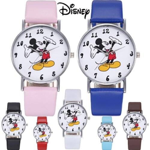 Disney Fashion Mickey High Quality Women Men Watch Stainless Steel Casual Quartz Watch Dress Watch Gift Hot Mickey Mouse Brand