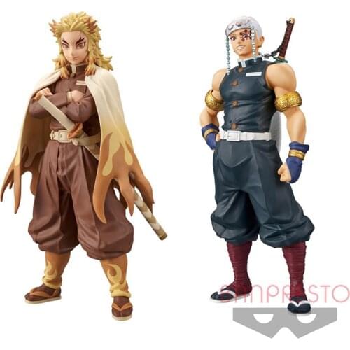 Cuteanime 100% Original Banpresto Demon Slayer Rengoku Kyoujurou Uzui Tengen Figure PVC Action Model Toys Anime