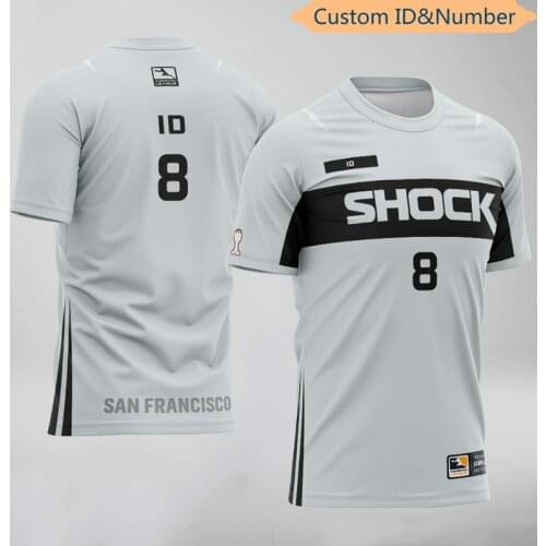 OWL E-sports Player Uniform Jersey San Francisco Team T-Shirt Custom ID Fans T shirt Customize Name Tees Shirt For Men WoMen