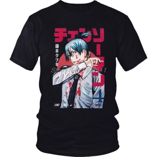Tvoe Chainsaw Man Hayakawa Aki T Shirts Men Short Sleeve Cotton T-shirt Japanese Anime Manga Tee Novelty Tshirt Gift Clothing