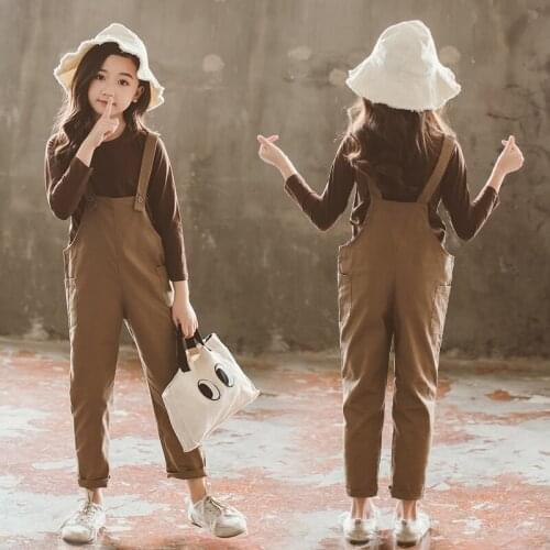 Kids Girls Clothes Sets Spring Autumn Long Sleeve Shirts + Rompers Pants Suits Children Baby Girl Clothing 6 7 8 9 10 12 13 Year