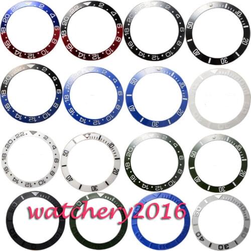 2019 Newest Hot parnis high-quality 39.9mm black blue green ceramic/Titanium bezel insert made for 44mm Automatic movement watch