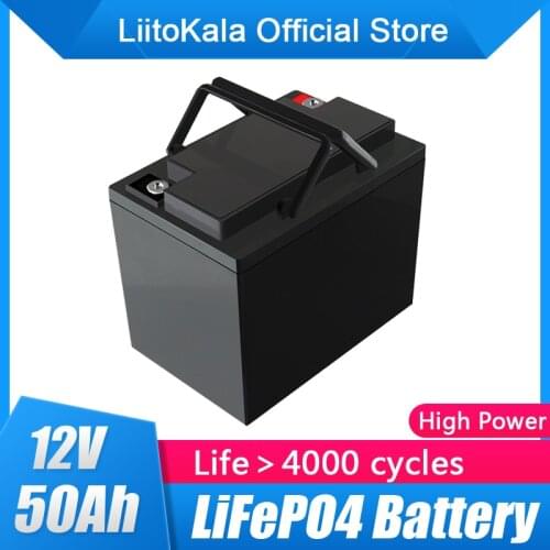LiitoKala 12v 50ah lifepo4 battery pack 12.8v lifepo4 lithium battery pack12v 50ah LiFePO4 battery Iron phosphate battery