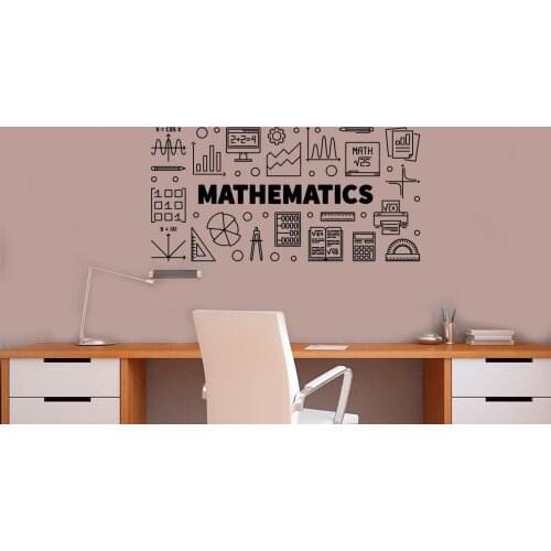 Math Vinyl Wall Sticker Sticker Educational Science School Supplies Library Decoration Educational Theme Decal sx03