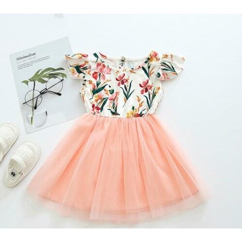 Melario Girls Floral Party Dress New Fashion Kids Summer Sleeveless Costumes Flowers Print Suit Children Casual Outfits 1-5Y