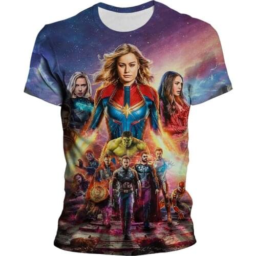 3D Print The Avengers Men T-shirt Fashion Summer Marvel Hero Cool Boy Girl Kids Clothing Streetwear Womens Oversized T Shirts