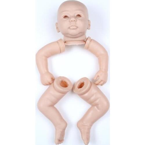 Soft Vinyl Silicone Reborn Baby Dolls Kits DIY Accessories 19'' Unpainted Blank Kit Unfinished Art Works