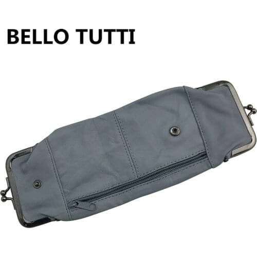 BELLO TUTTI 2021 Original New Women Coin Purse Genuine Leather Key Wallet Fashion Sheepskin Card&ID Holder Metal Hasp Money Bag