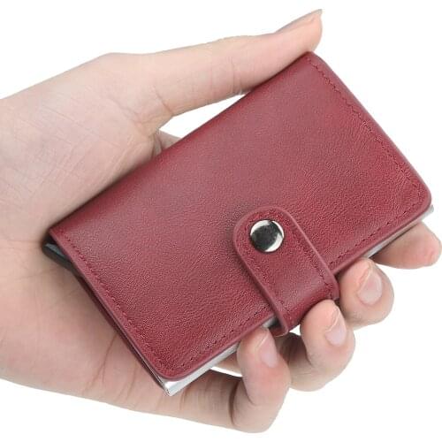 New Automatic Wallet Aluminum Alloy Card Case Anti-Degaussing Anti-Theft RFID Aluminum Bank Credit Card