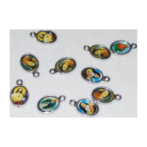 Oval Religion Virgin Mary Image Jesus Charms Pendant Mixed Vintage Silver For Jewelry Fashion Making Bracelet Necklace Z440