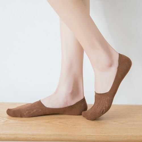 Hot Women Invisible Cotton Socks No Show Non slip Loafer Liner Low Cut Lady Necessity low socks boat colored sock 3pairs/lot