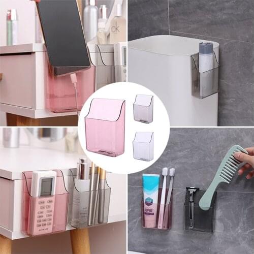 Transparent Air Conditioning Remote Control Storage Box Wall Mounted Storage Box Remote Control Phone Holder Stand Rack