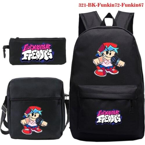 Friday Night Funkin Backpacks Boys Girls School Backpack Students Back to School Bookbags 3pcs/set Book Mochila Teens Laptop Bag