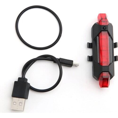 2pcs Bicycle Taillights USB Charging Safety Warning Light Outdoor Cycling LED Highlight Bike Light Safety night Bike Accessories