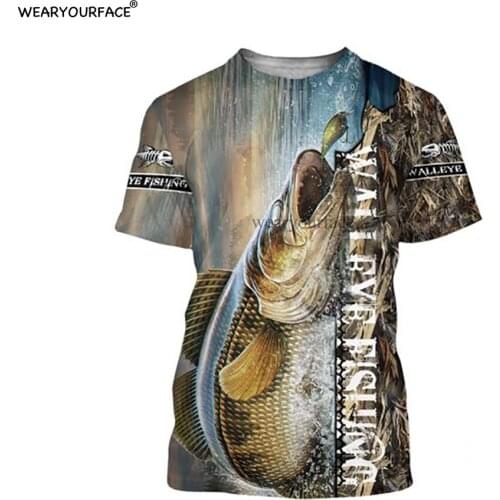 Walleye Fishing 3D All Over Print Crewneck Hoodies Sweatshirts Zipper Shorts Outdoor Vocation Sport Streetwear Unisex Clothing