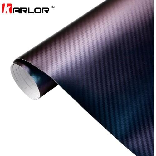 50x200cm Chameleon 3D Carbon Fiber Vinyl Film Car Internal External Motorcycle Car Stickers Decoration Wrapping Car Styling
