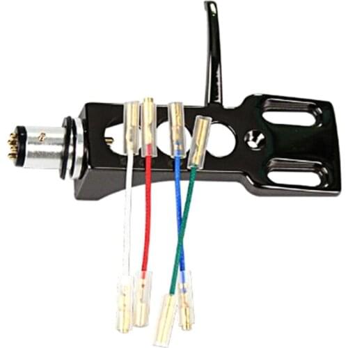 1Set LP Disc Record Player Phono Turntable Headshell 4 Leadwires for Turntable N84A