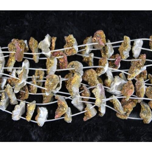 10pcs Titanium Druzy Stone Pendant Unique Quartz Crystal Necklace Pendant Druzy Beads Crystal Geode Necklace