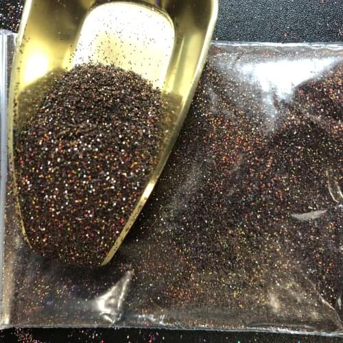 #12 Holographic Coffe Ultra Fine Iridescent Rainbow Glitters Nail ,Tattoo,Soap,Epoxy Glitter Dust 10gram in one bag