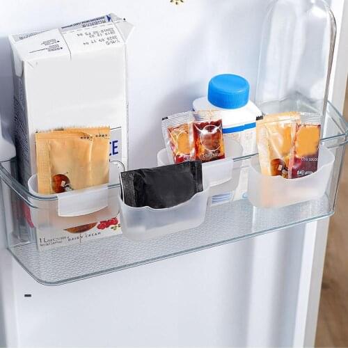 2Pcs Seasoning Storage Box Moisture-proof Multi-use Snap-in Installation Design Storage Box Hanger for Refrigerator