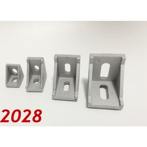 20pcs/lots 2028 corner fitting angle aluminum 28 x 28 L connector bracket fastener match use 2028 industrial aluminum profile