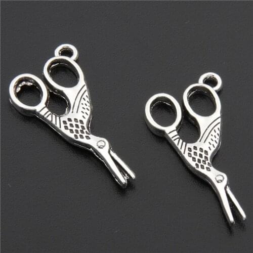 30pcs Tibetan Silver Color Scissors Charm Pendants Jewelry Diy Jewelry Making Handmade Craft A2705