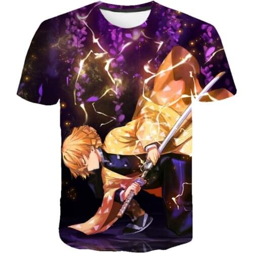 3D Funny Childrens T-shirt Demon Killer Boys and Girls Clothes T-shirt Graphics Japanese Anime Cartoon Tops T-shirt Clothing
