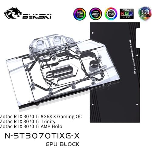 Bykski GPU Block For Zotac RTX 3070 Ti 8G6X X Gaming OC Full Cover GPU Water Cooling Cooler N-ST3070TIXG-X