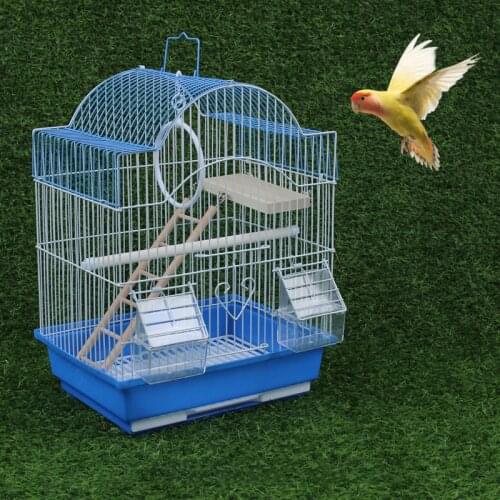 Large Stainless Steel Bird Cage Metal Parrot Breeding Bird Houses Outdoor Accessories Travel Gabbia Per Uccelli Birdhouse DL60NL