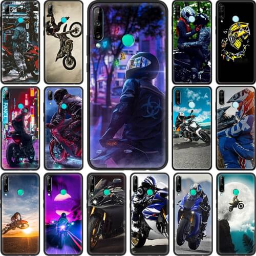 Moto Cross Motorcycle Sports Mobile Phone Case for Huawei Y6 Y7 Y9 2019 Y6p Y8p Y8s Y9a Mate 20 40 Pro 10 Lite Soft Cover Shell