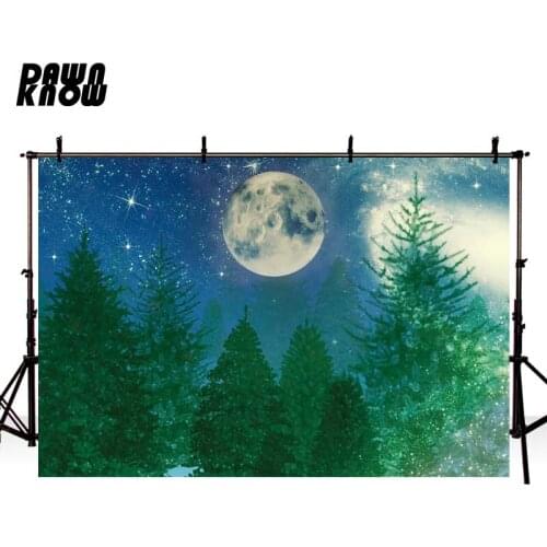 DAWNKNOW Cartoon Moon Forest Photography Background Baby Photocall Photo Shoot Newborn Backdrop Children Photo Studio GY060