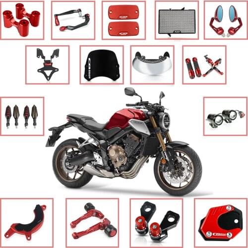 FOR Honda CB650R 2019 2020 Motorcycle Windshield Radiator Guard Grille Cover License Plate Rear View Mirror Brake Clutch Levers