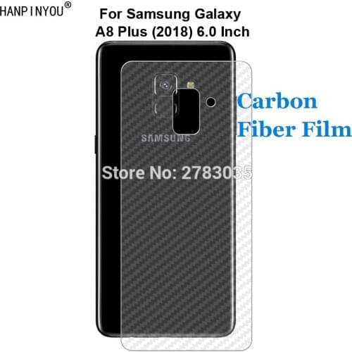 For Samsung Galaxy A8 Plus (2018) A730 6.0" 3D Anti-fingerprint Carbon Fiber Back Film Rear Screen Protector (Not Tempered Glass