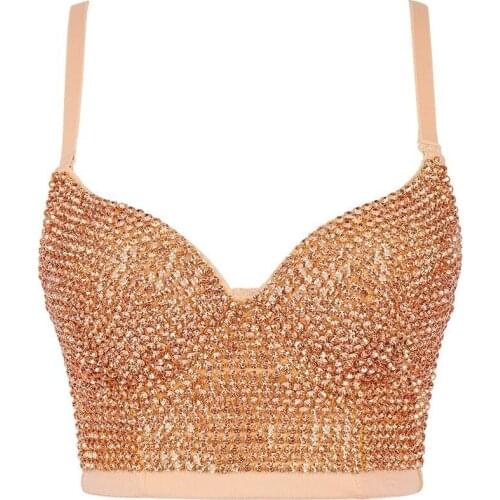 Women Sexy Lingerie Push Up Bra Spaghetti Strap Tank Top Bustier Corset Crop Tops Sexy Bralette Nightclub Bar Party Dancewear