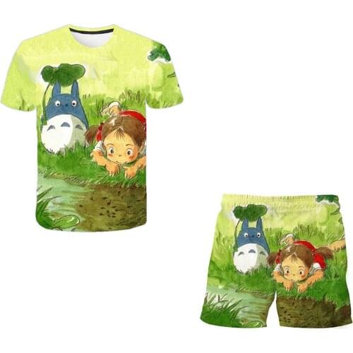 Totoro 3d Print T-shirt Children Clothing Harajuku Japanese Anime Cartoon T Shirt Boys Girls Tshirts Kids Clothes Streetwear Top