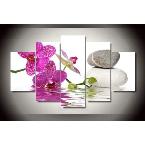 HD Printed Purple butterfly orchid flower Painting childrens room decor print poster picture canvas Free shipping