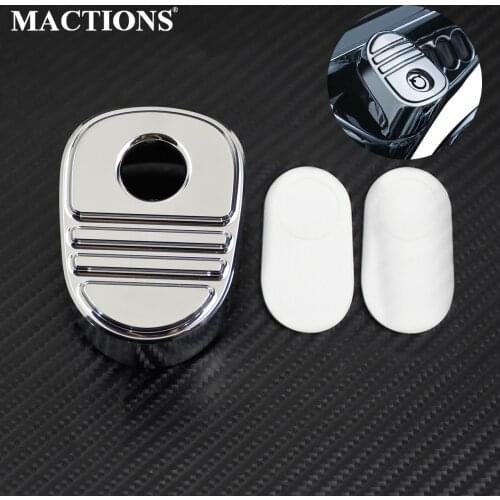 Chrome Line Ignition Switch Cover Motorcycle Dash Accessory Cap For Harley Touring Electra Glides 2014-2019 Road Street Glides