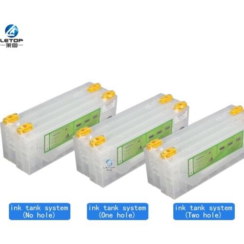 LETOP 4pcs CMYK 220ml Refillable Ink Cartridge Use for Roland/Mimaki/Mutoh and Other Printer Bulk CISS System