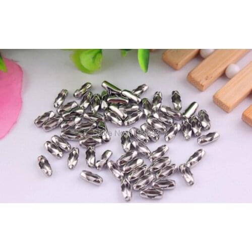 Kwoi vita AAA quality 1.5MM 500pcs/lot waist buckle stainless steel bead chain beaded necklace parts Jewelry