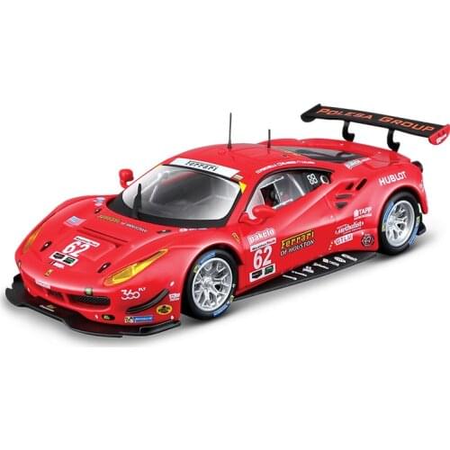 Bburago 1:43 Scale Ferrari 488 GTE 2017 Alloy Luxury Vehicle Diecast Pull Back Cars Model Toy Collection Gift