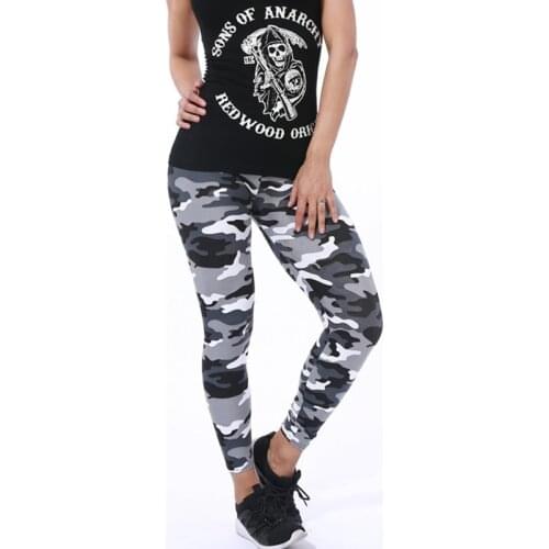 ATHVOTAR Fashion Camouflage High Waist Leggings Women Stretch Casual Slim Women Leggings Trousers Gym Female Leggins