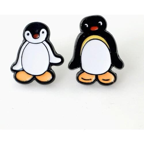 Penguin Fashion Anime Cartoon Earring Animal Stud Earrings For Women Girls Kids Jewelry New Gifts
