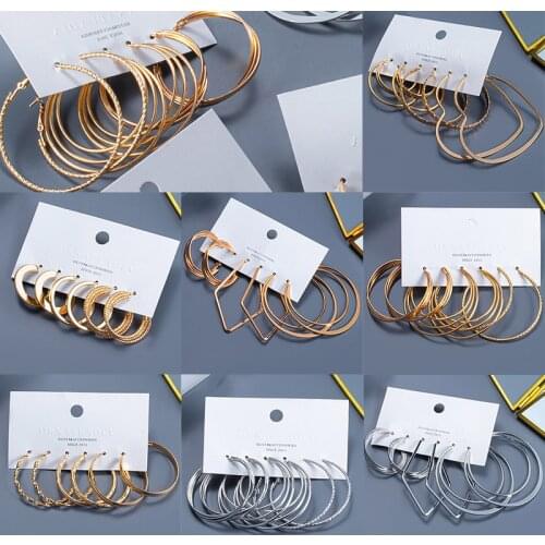 New Womens Set Tassel Pearl Acrylic Earrings For Women Bohemian Fashion Jewelry 2021 Trendy Geometric kolczyki Hoop Earings