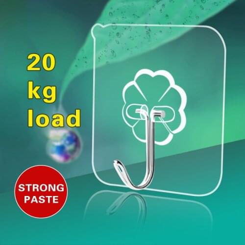 Wall Hooks Strong Transparent Suction Cup Sucker Hanger Kitchen Bathroom Multi Use Adhesive Hook Door Traceless Organizer 5PCS